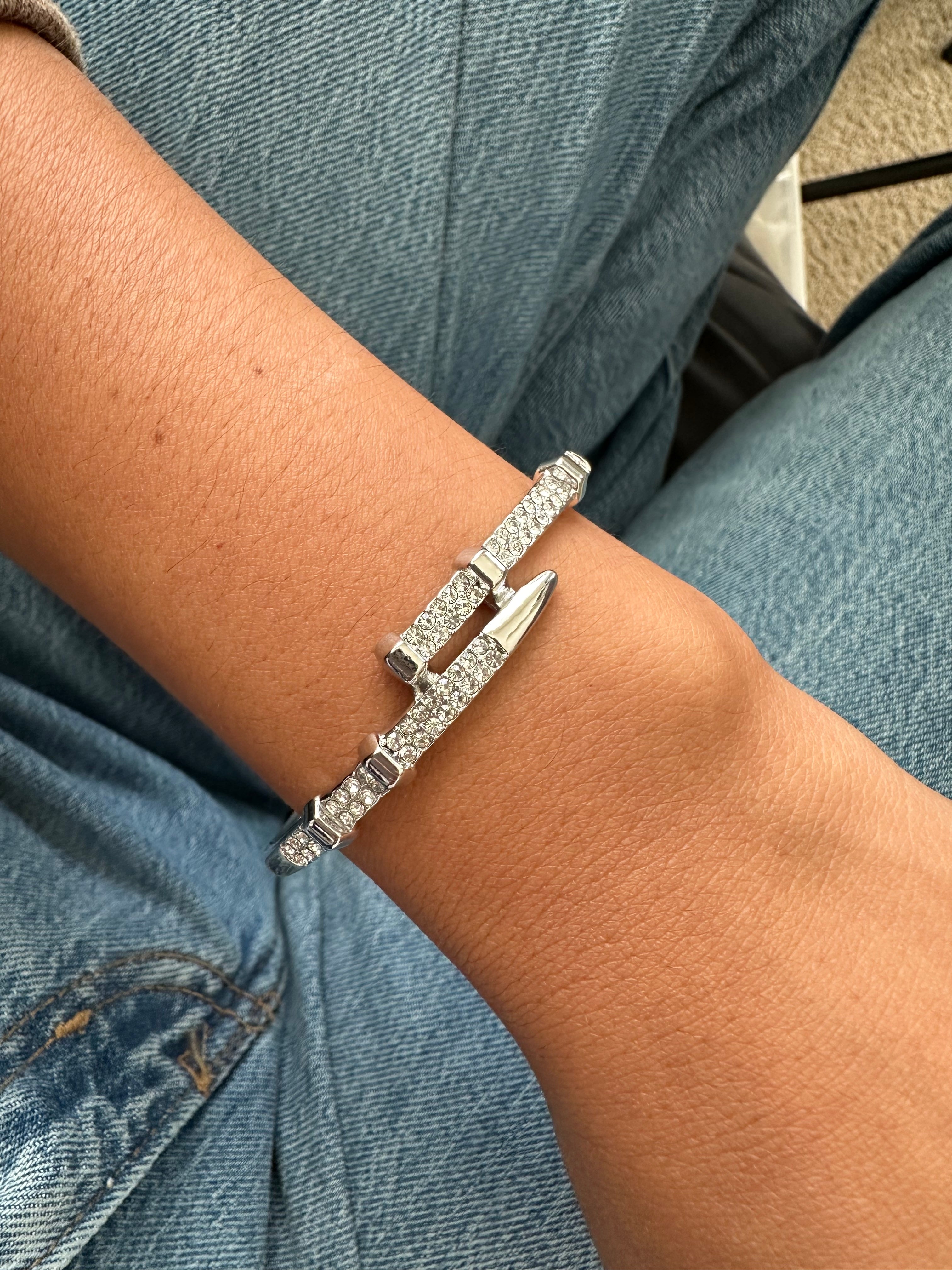 Pulsera Clavo Plateado