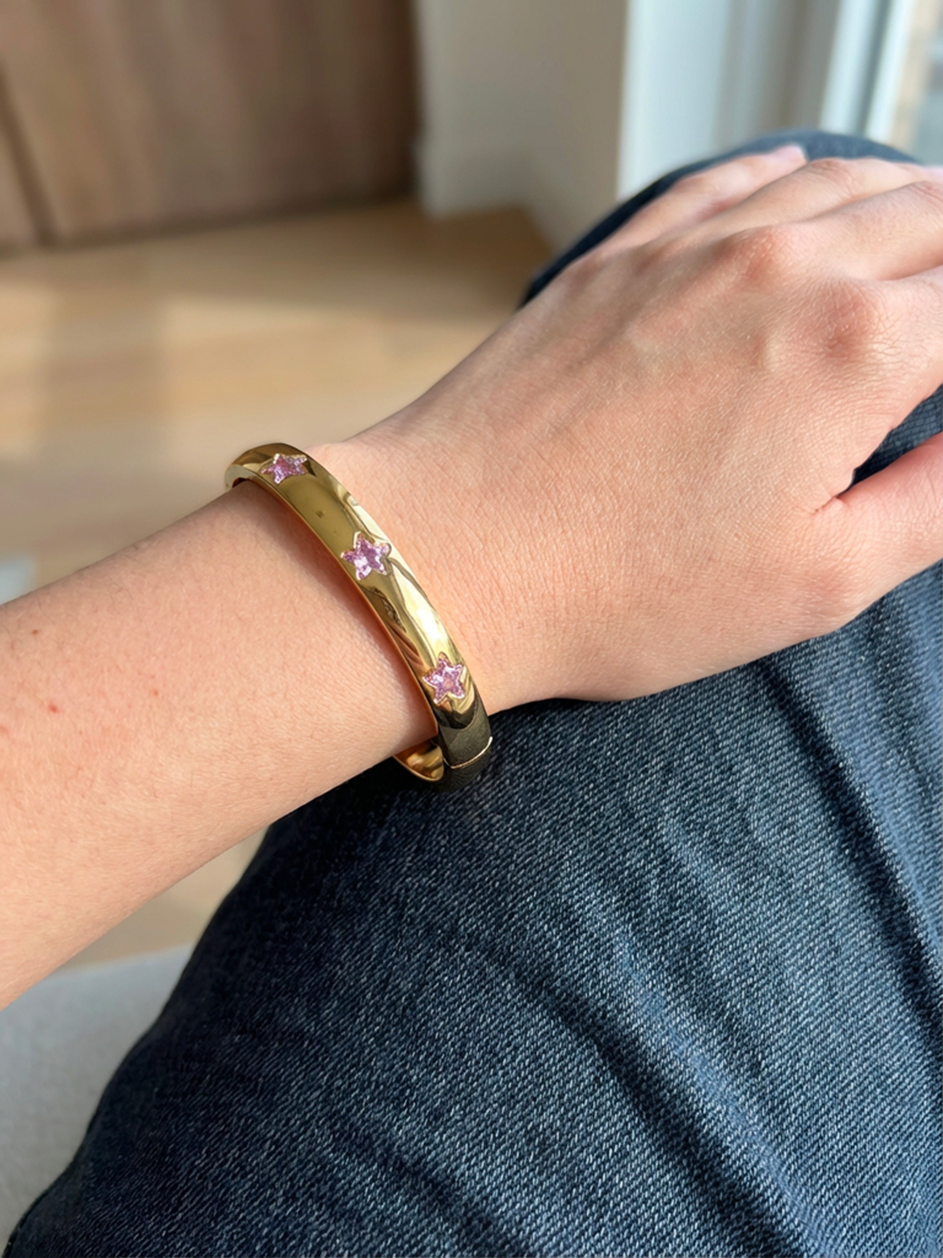 Pulsera Estrellas Rosadas