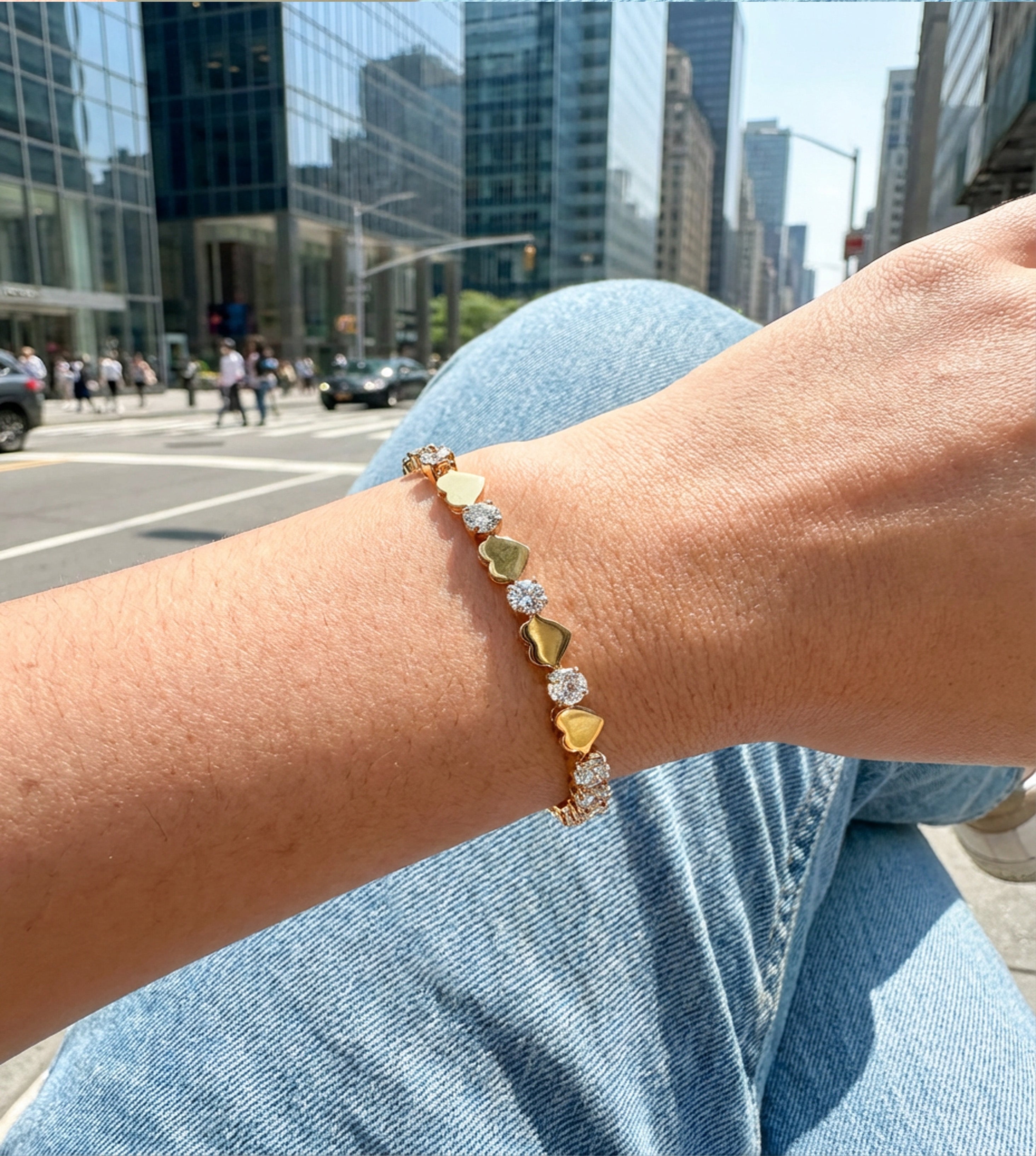 Heart Bracelet / Clear