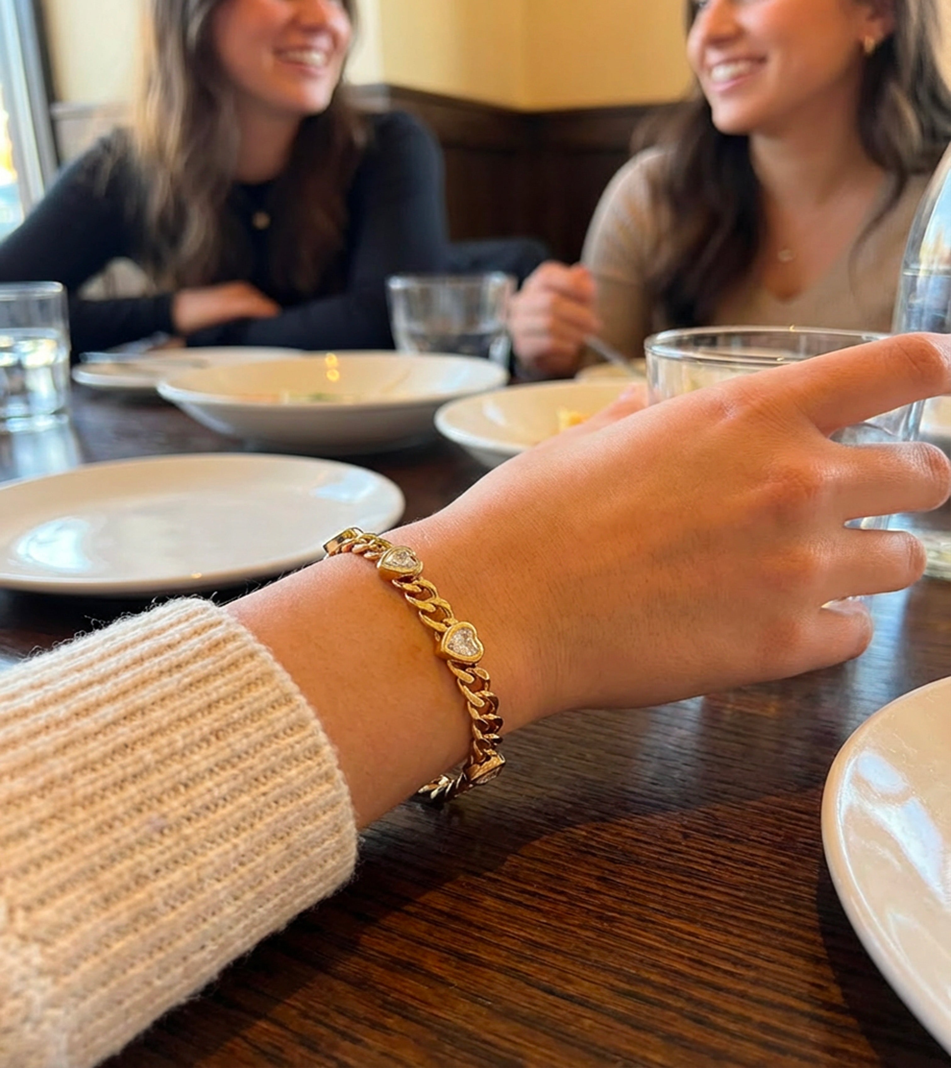 Pulsera Corazones Clear