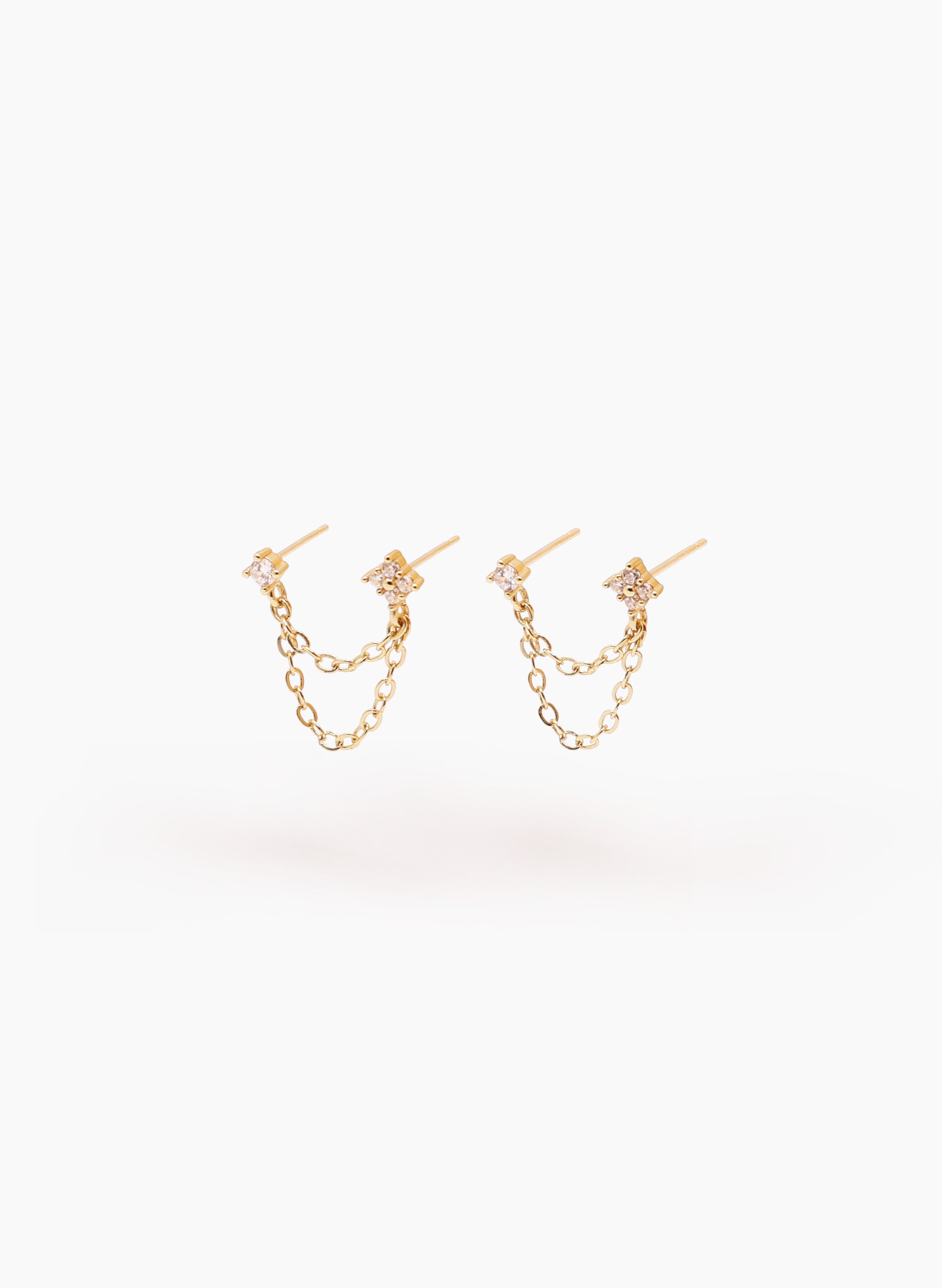 Aretes Cadena Dobles