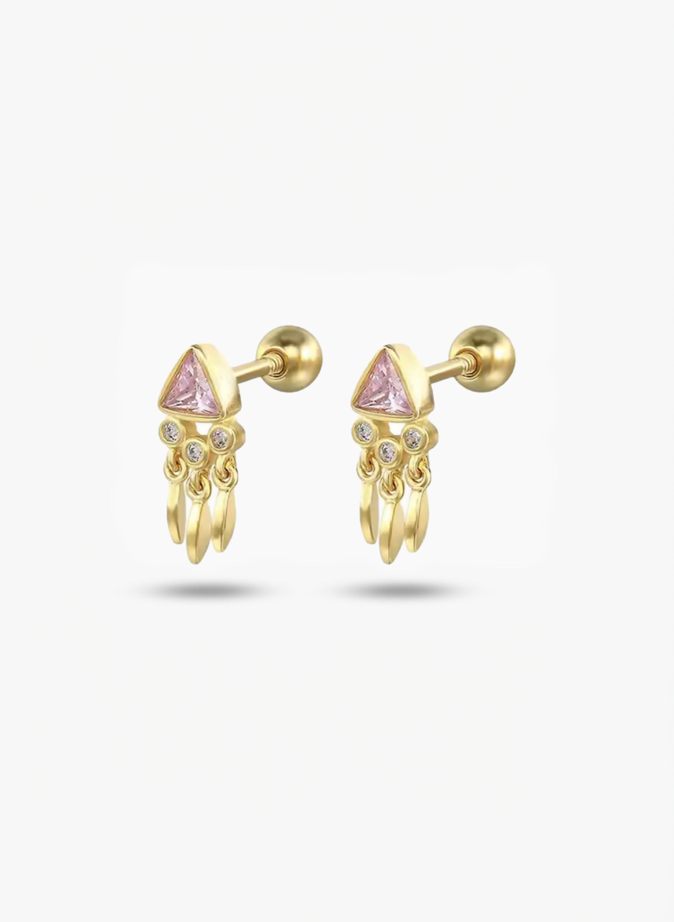 Aretes Cristales Colgantes