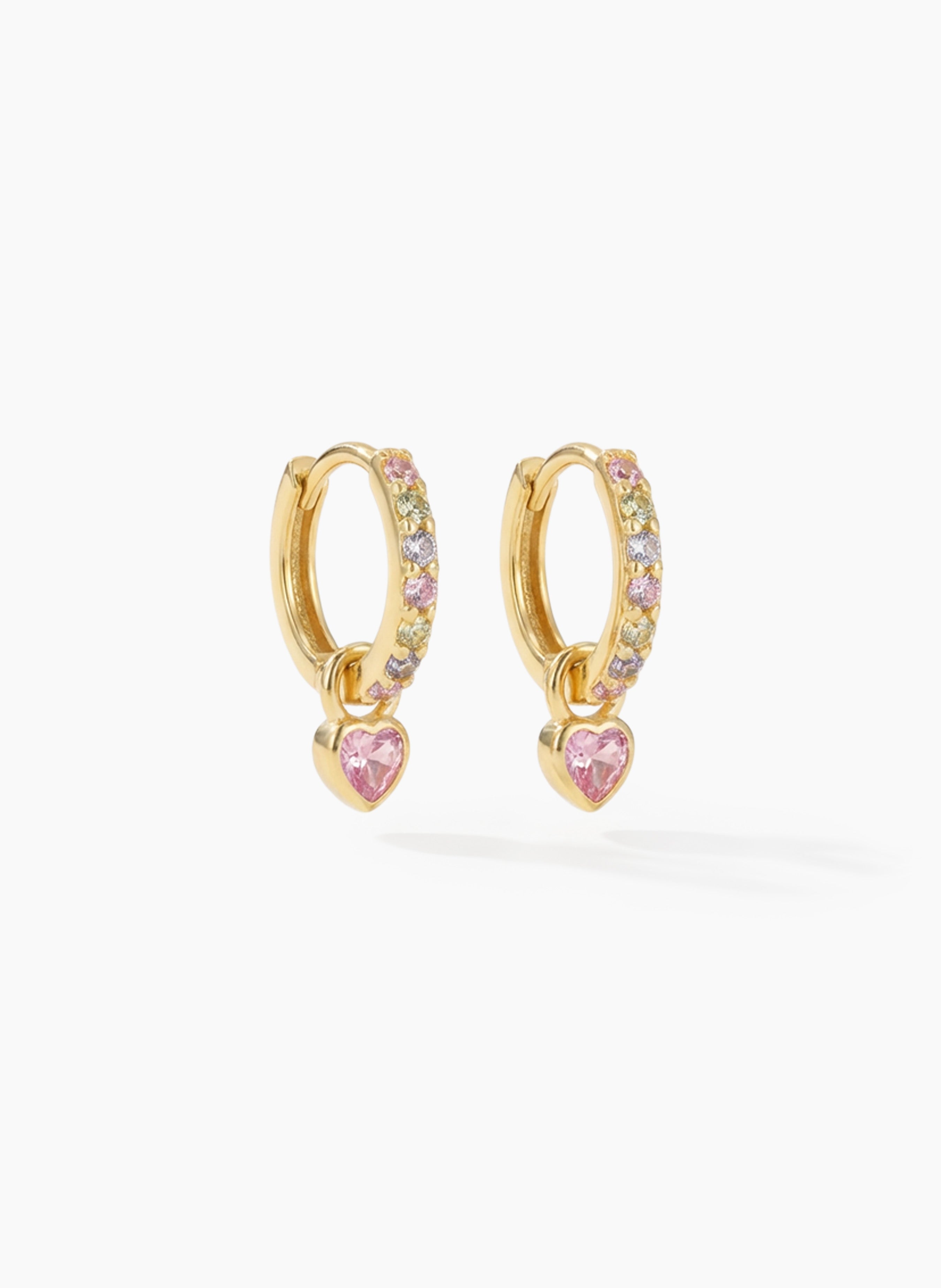 Aretes Corazones Colores