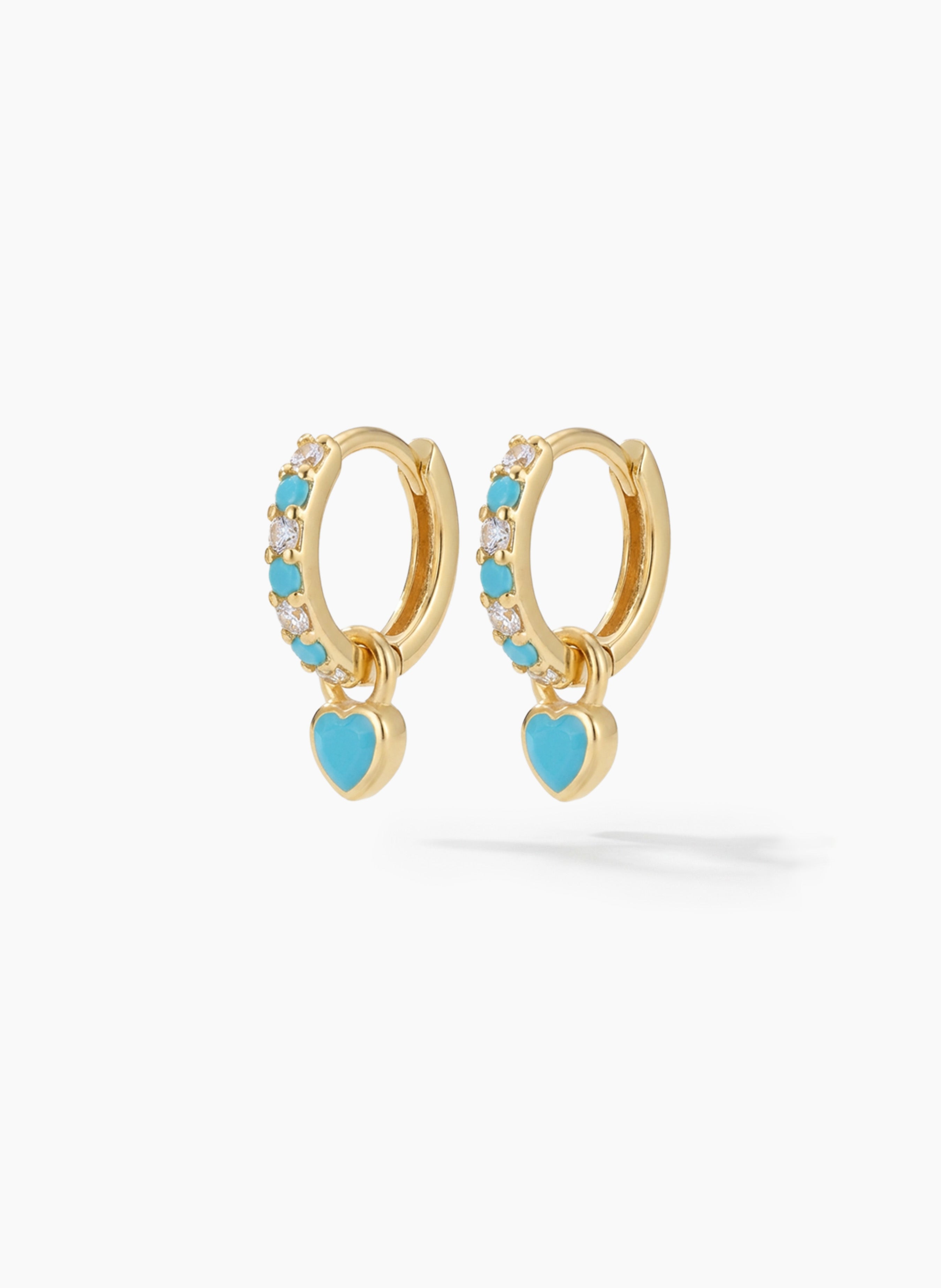 Aretes Corazones Colores