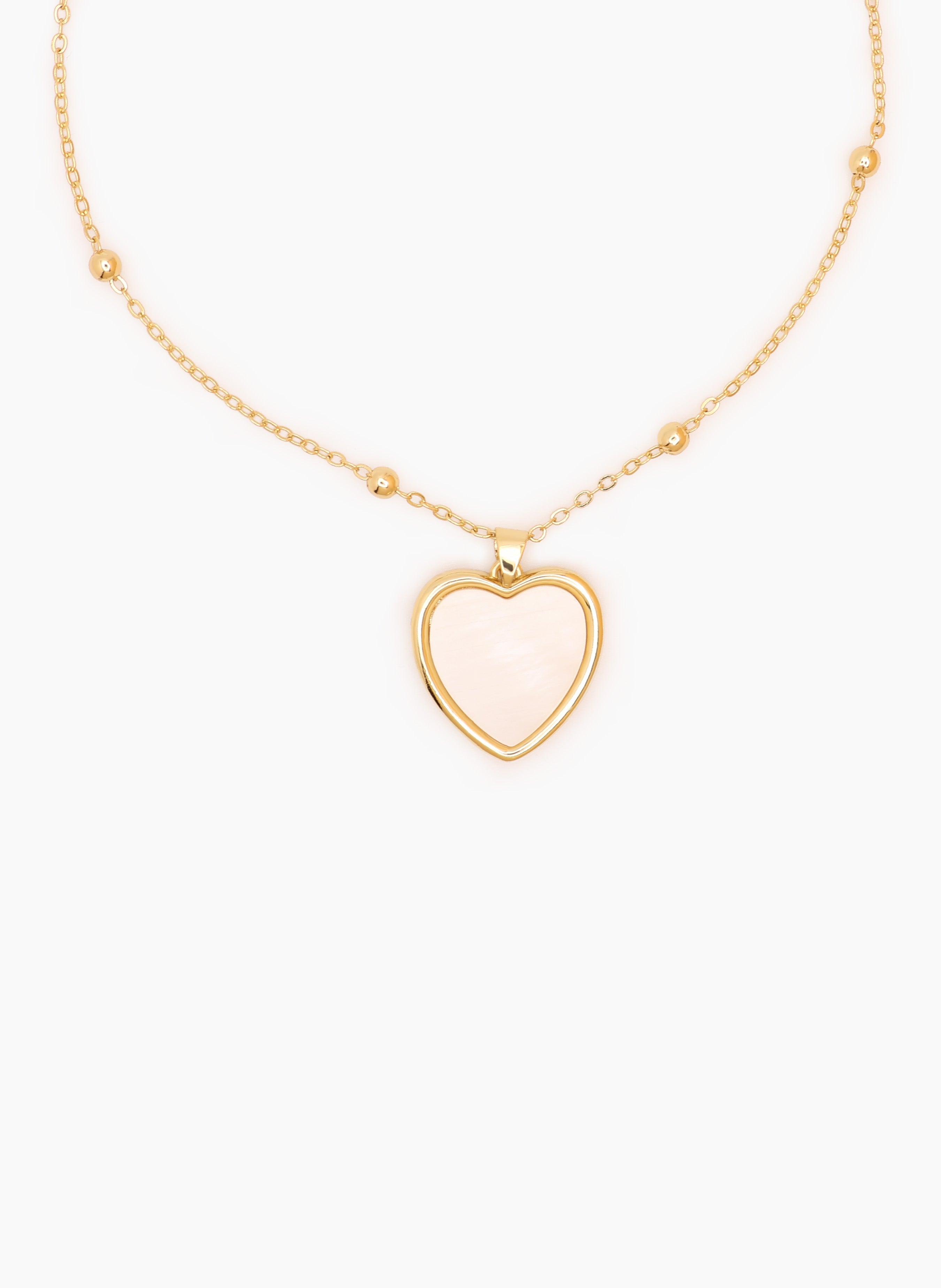 White Heart Necklace