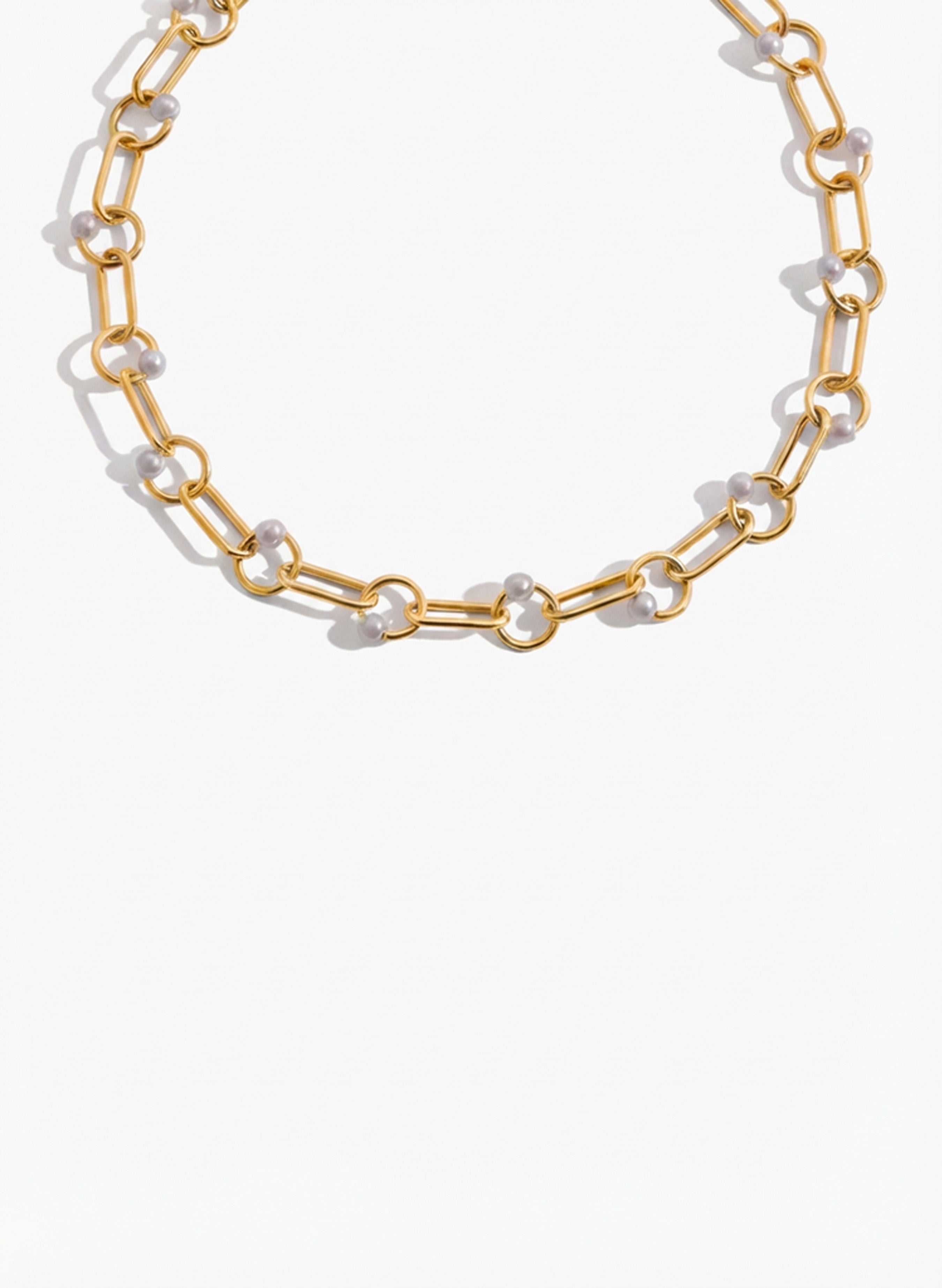 Collar Cadena con Perlas