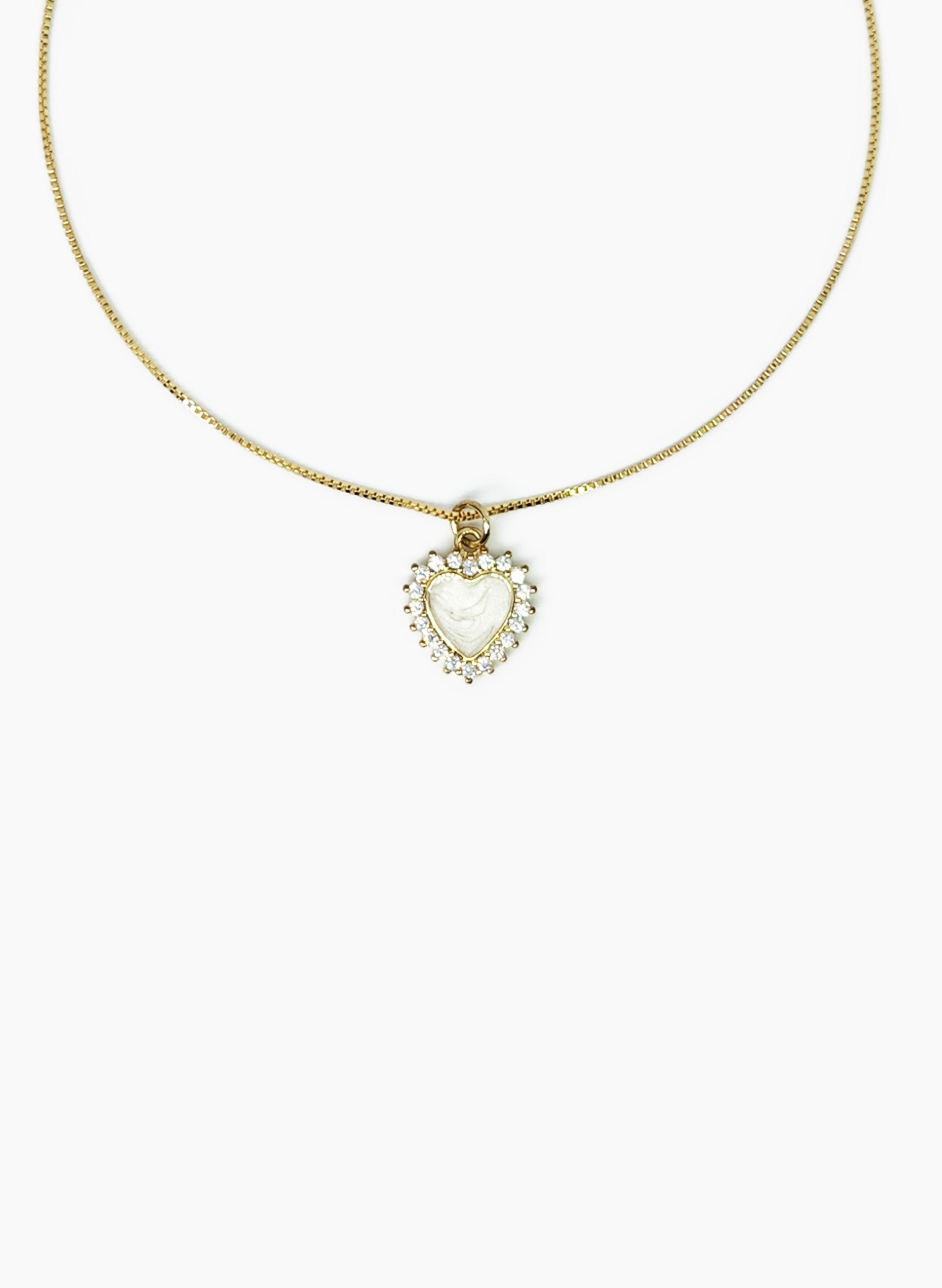 Collar Corazón Celeste