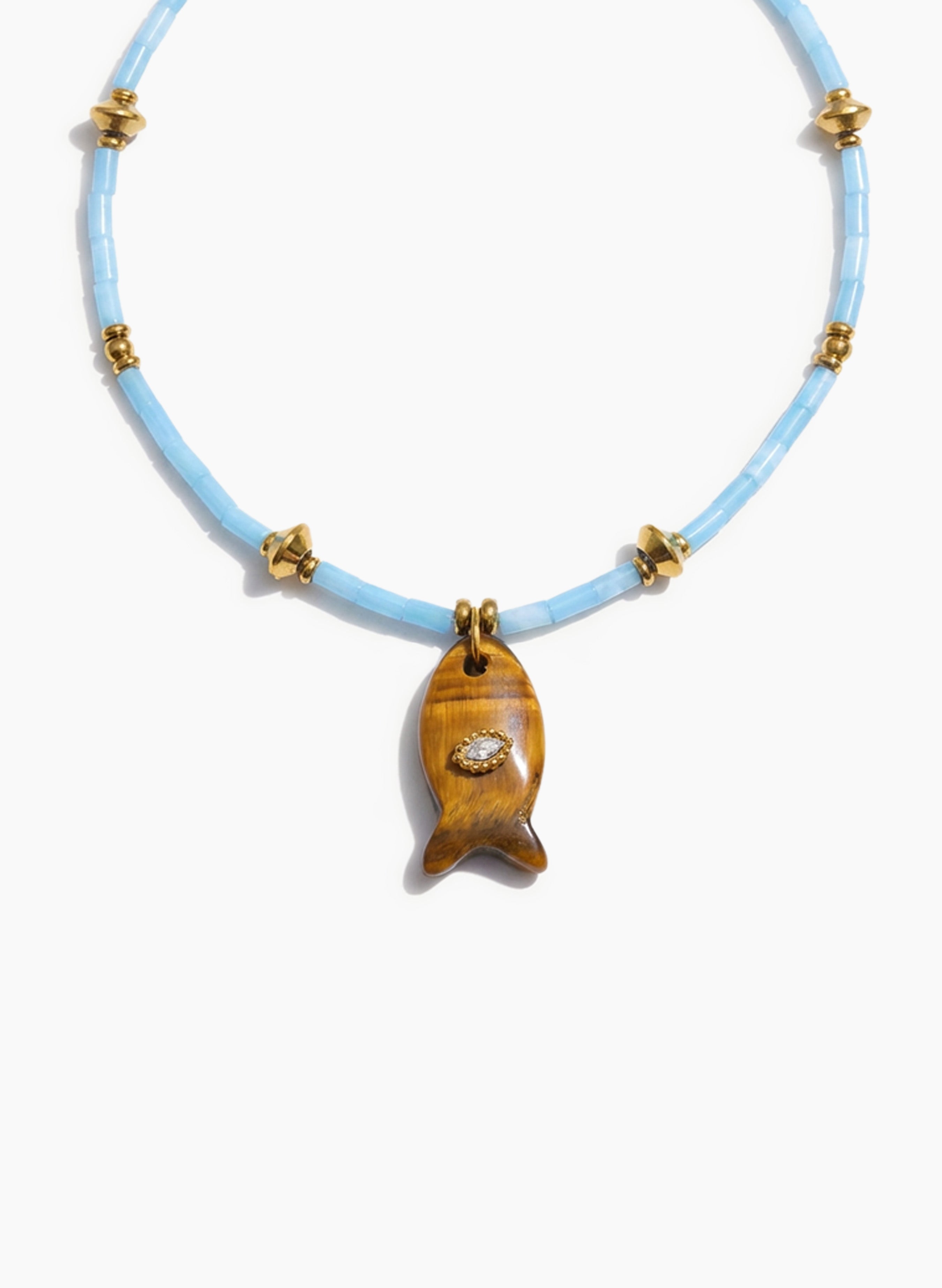 Collar Cuarzos Pez