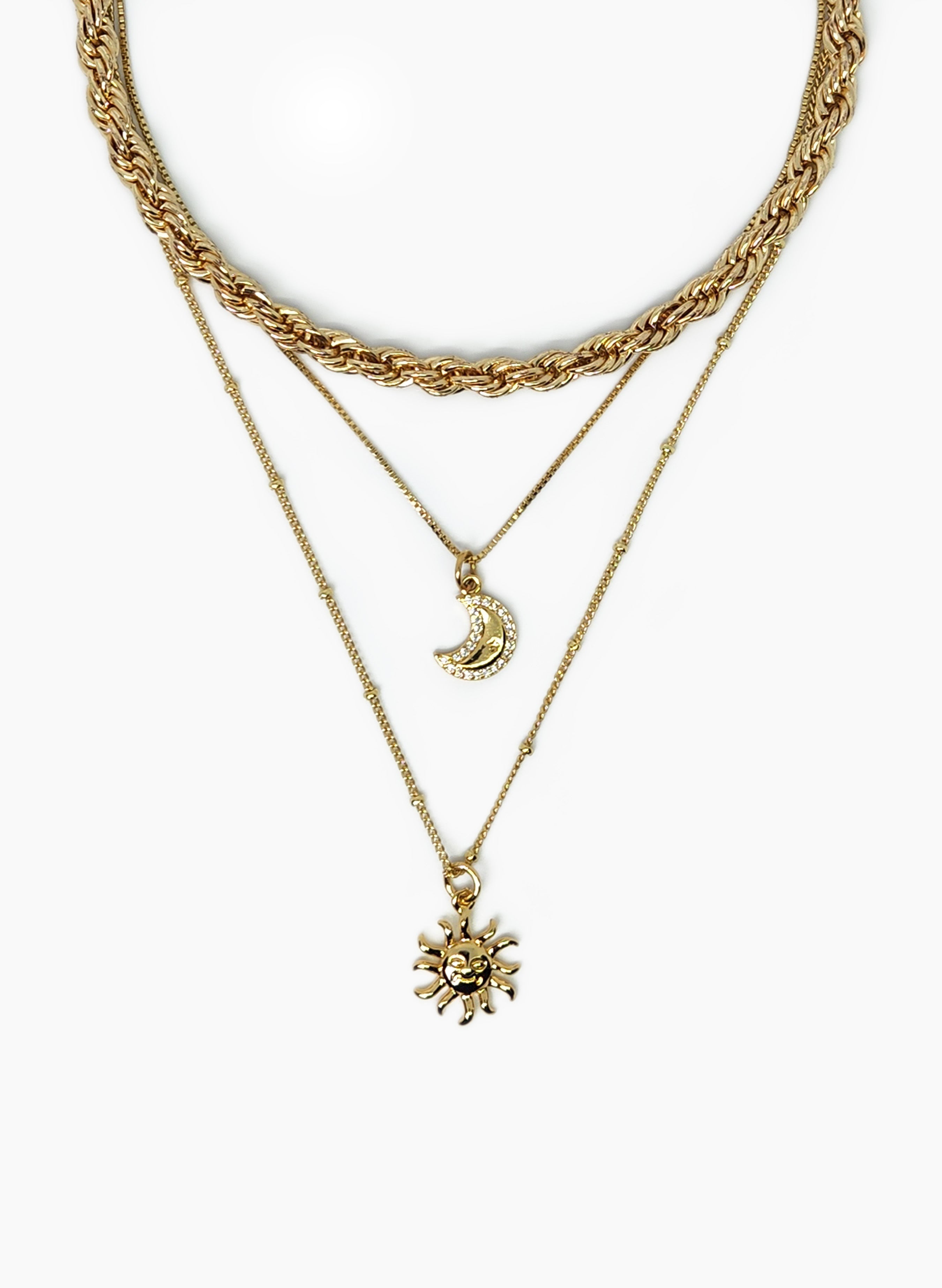 Moon and Sun Necklace