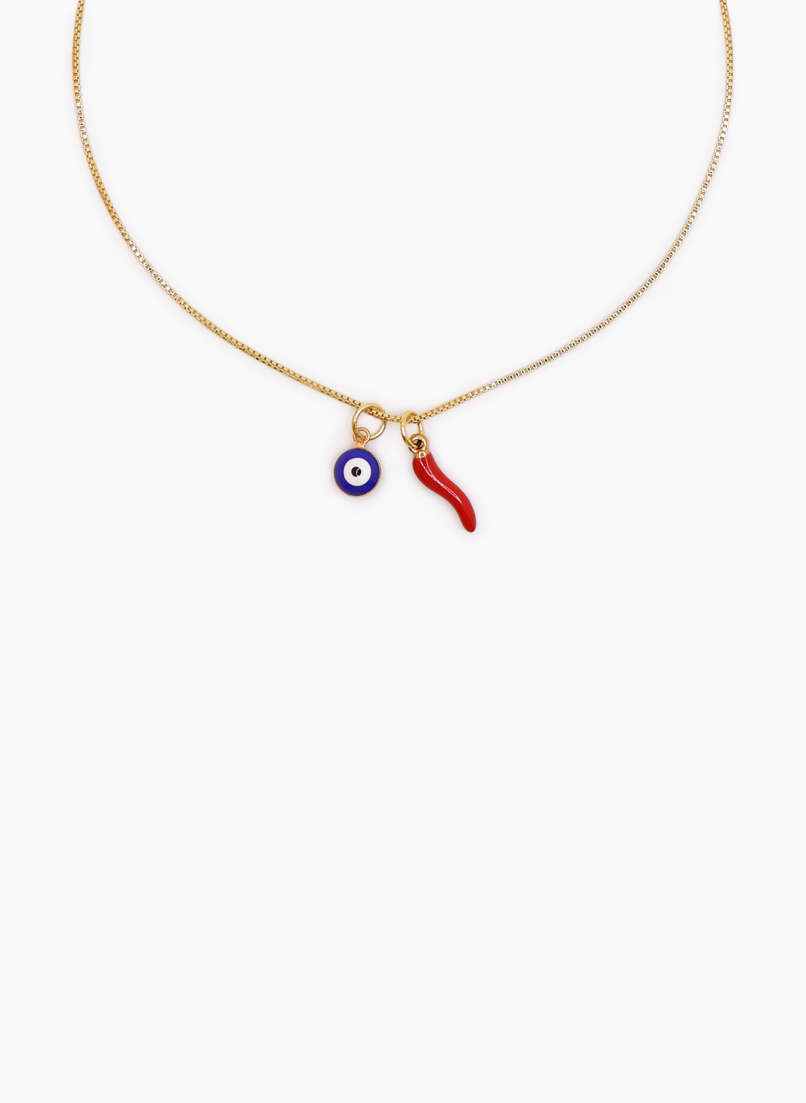 Collar Ojo y Chile Rojo