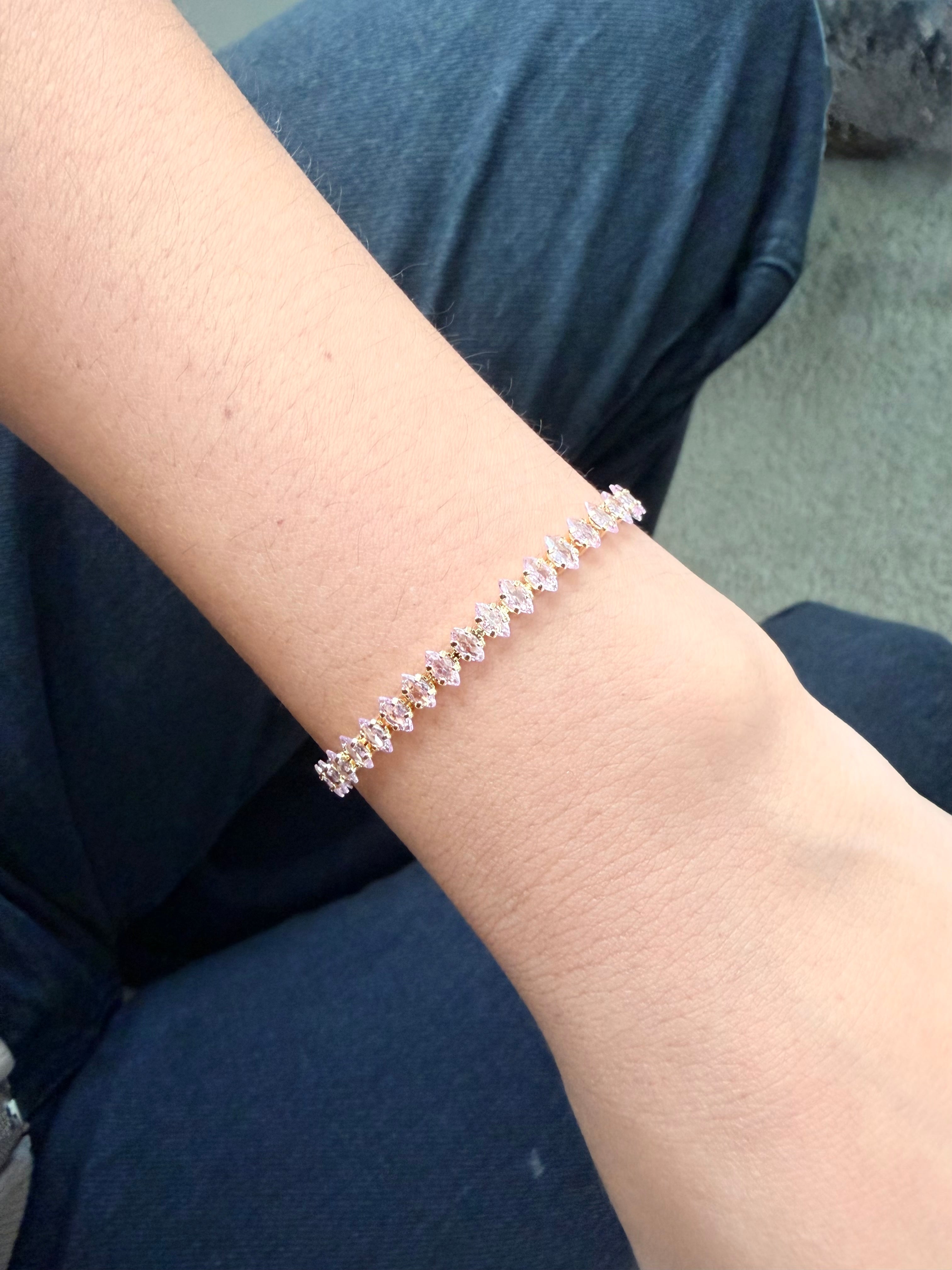 Pulsera Tennis Rosada