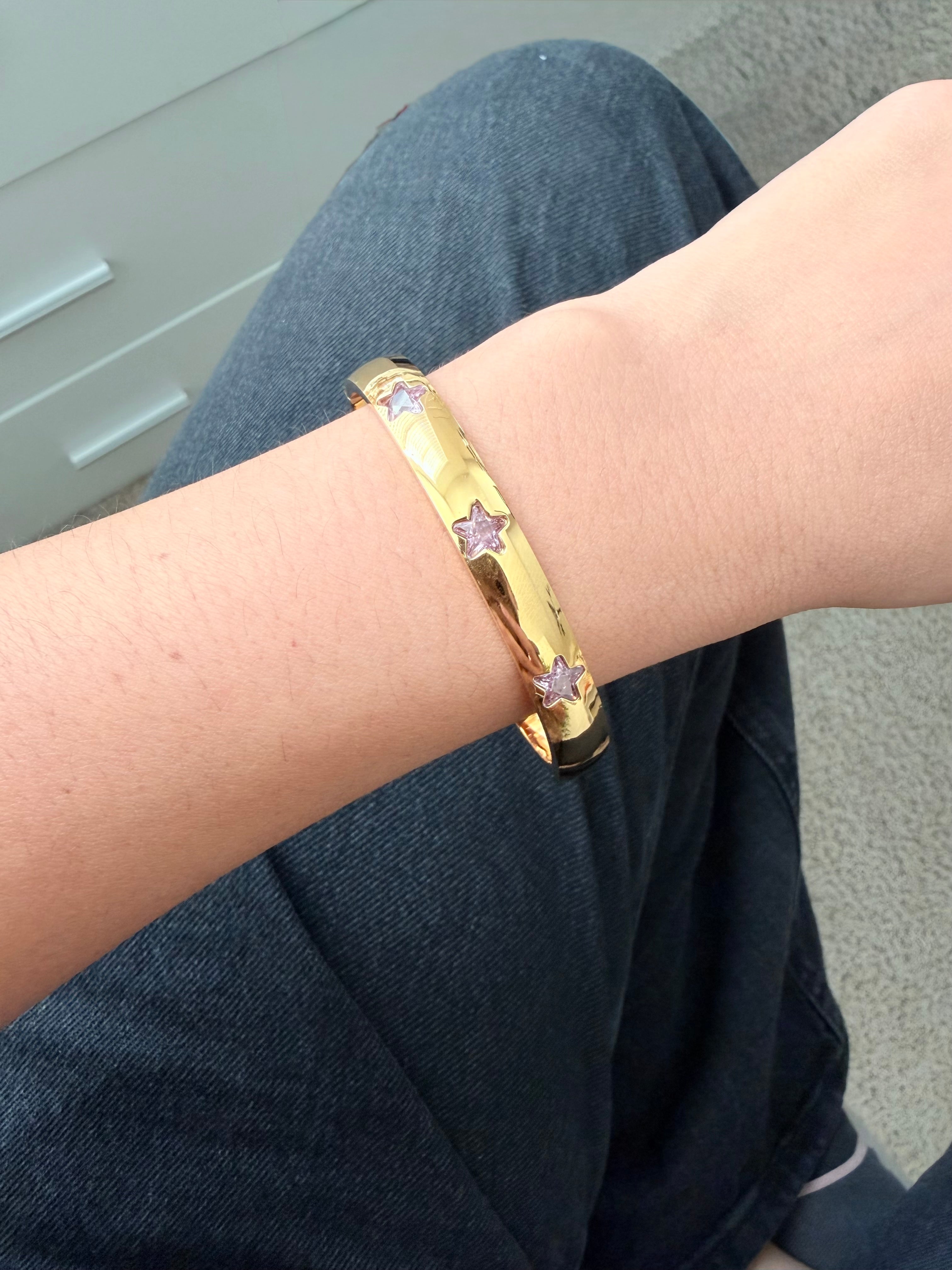 Pulsera Estrellas Rosadas