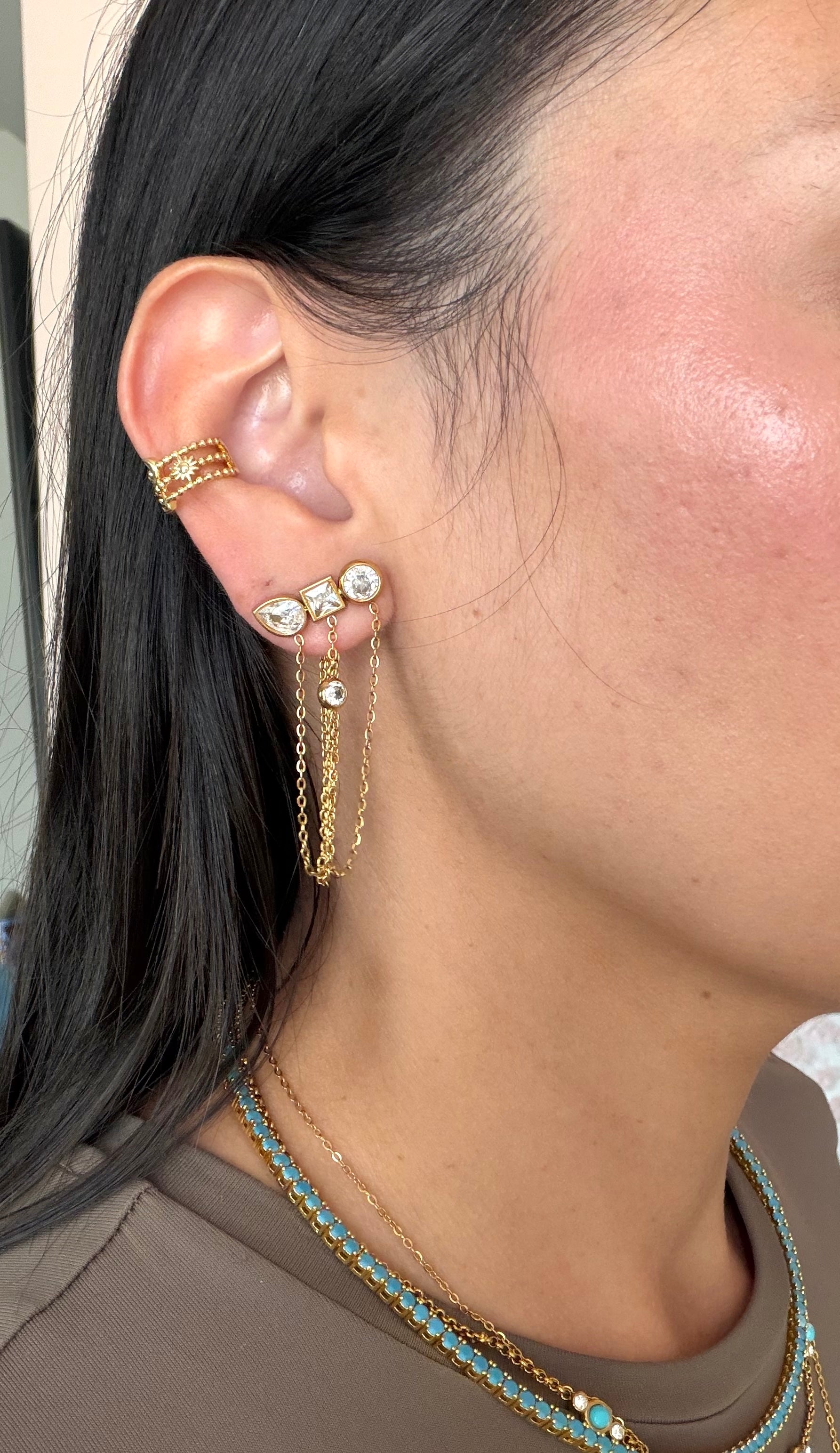 Aretes Cadenas con Luz