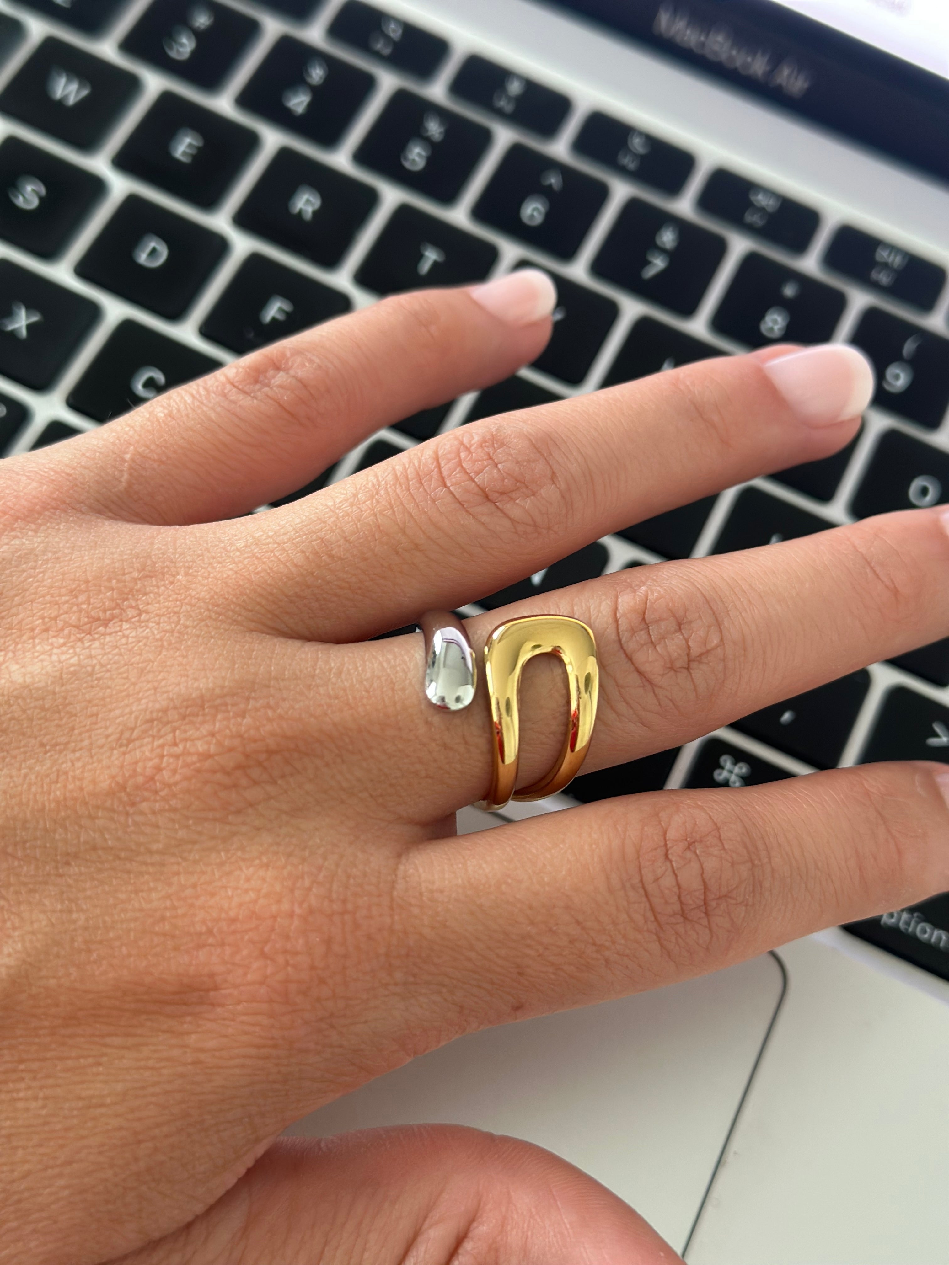 Anillo Doble tono