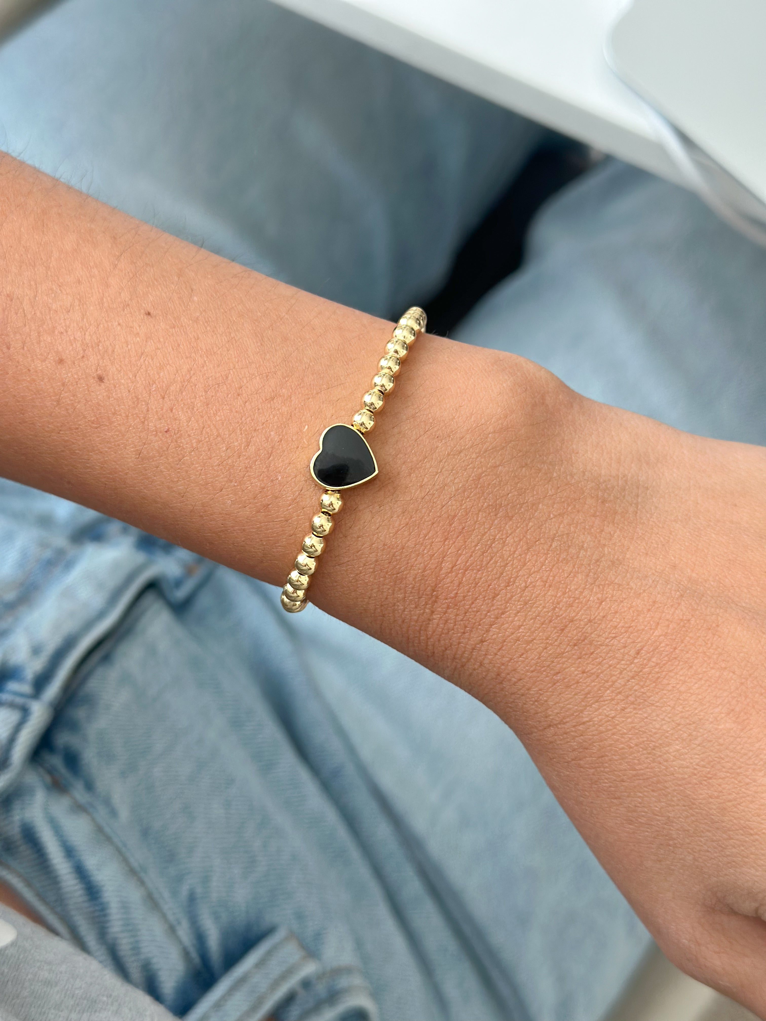 Pulsera Corazón Negro
