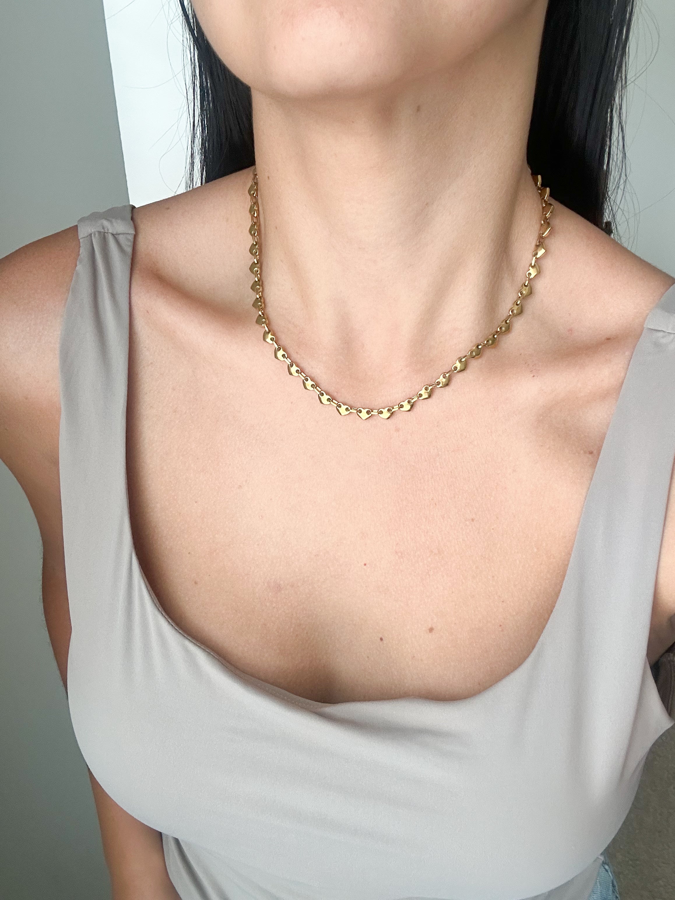 Collar Corazones Dorados Pequeños