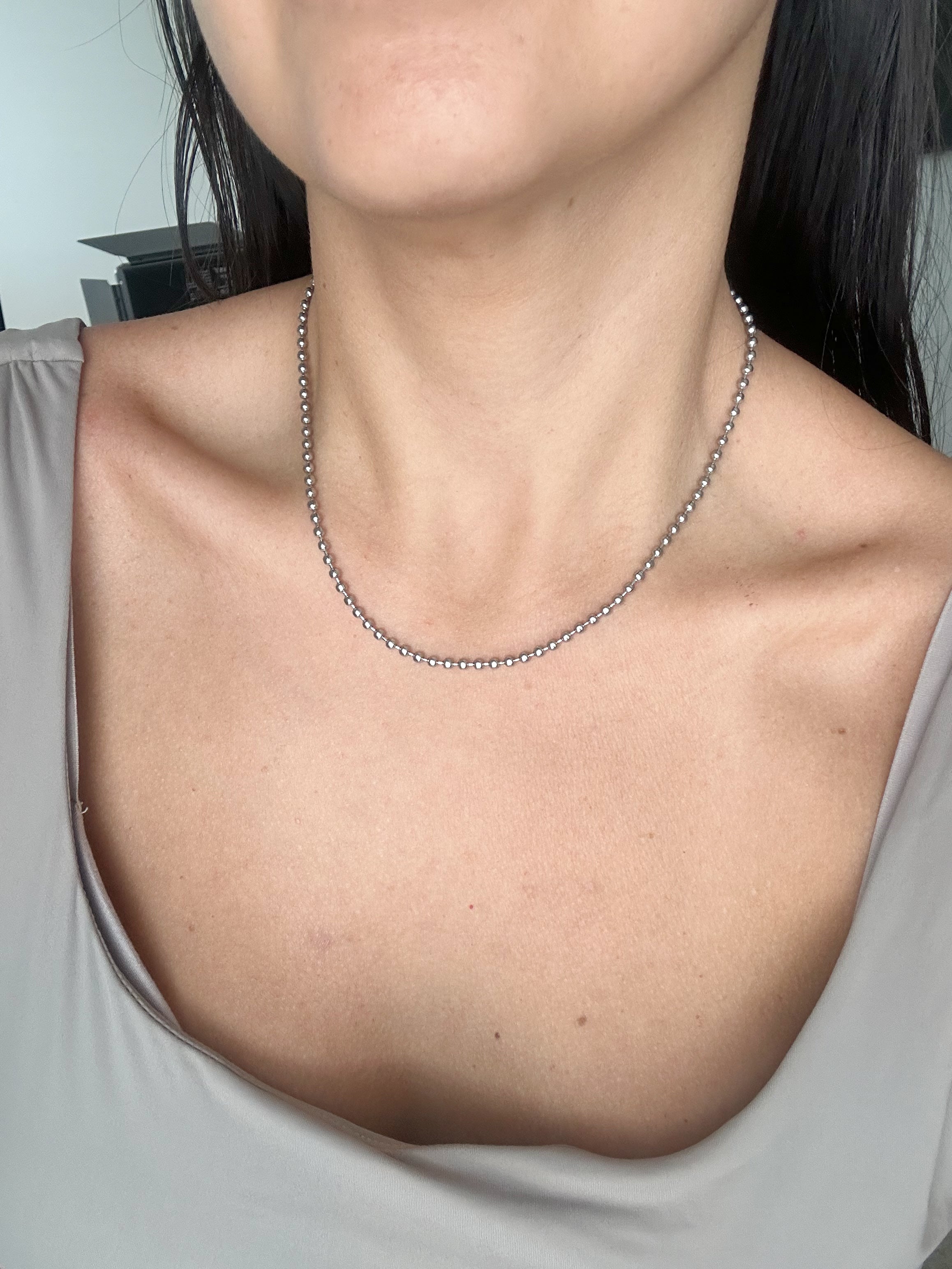 Collar Balines Plateados