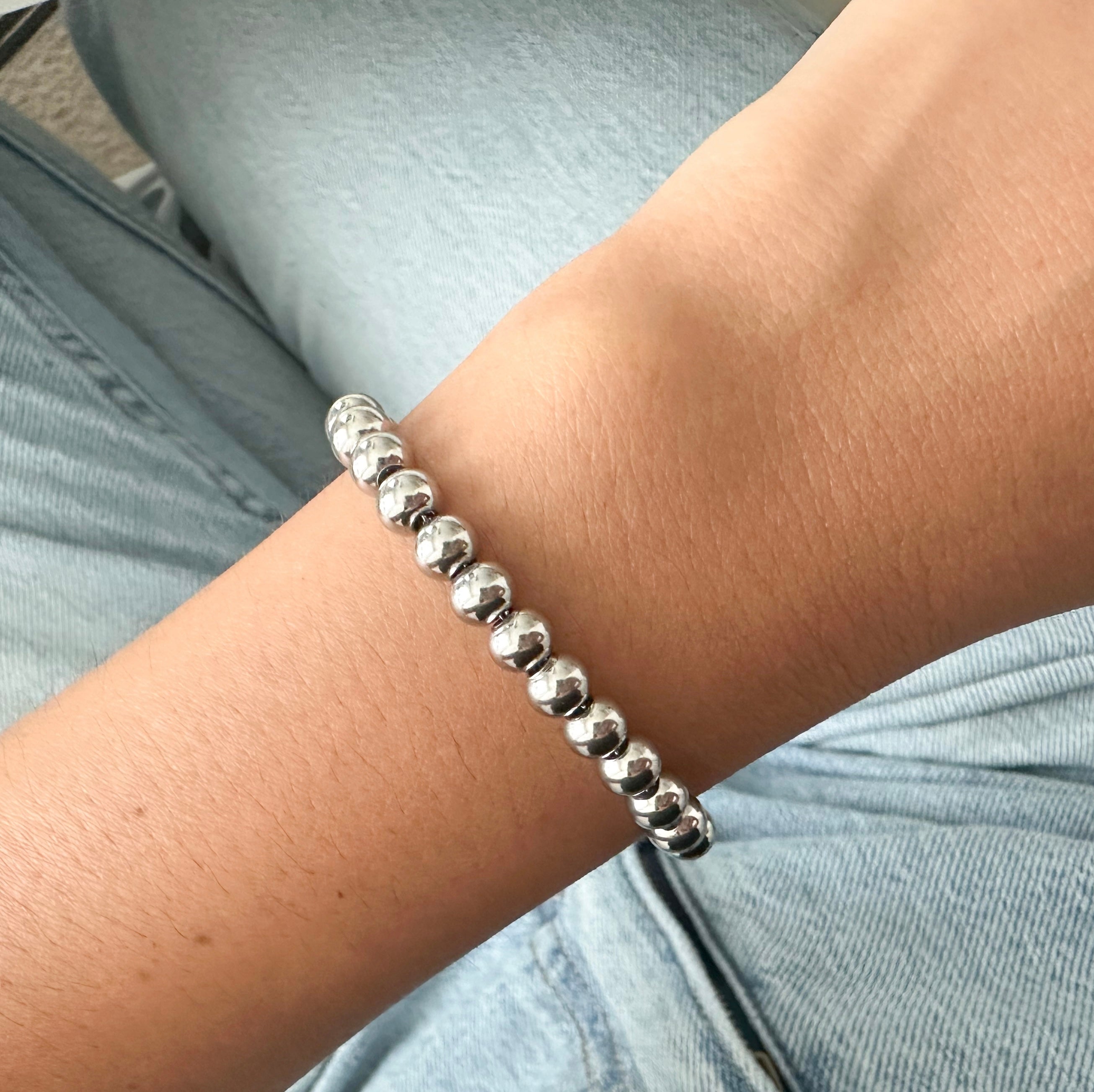 Pulsera Balines Plateados