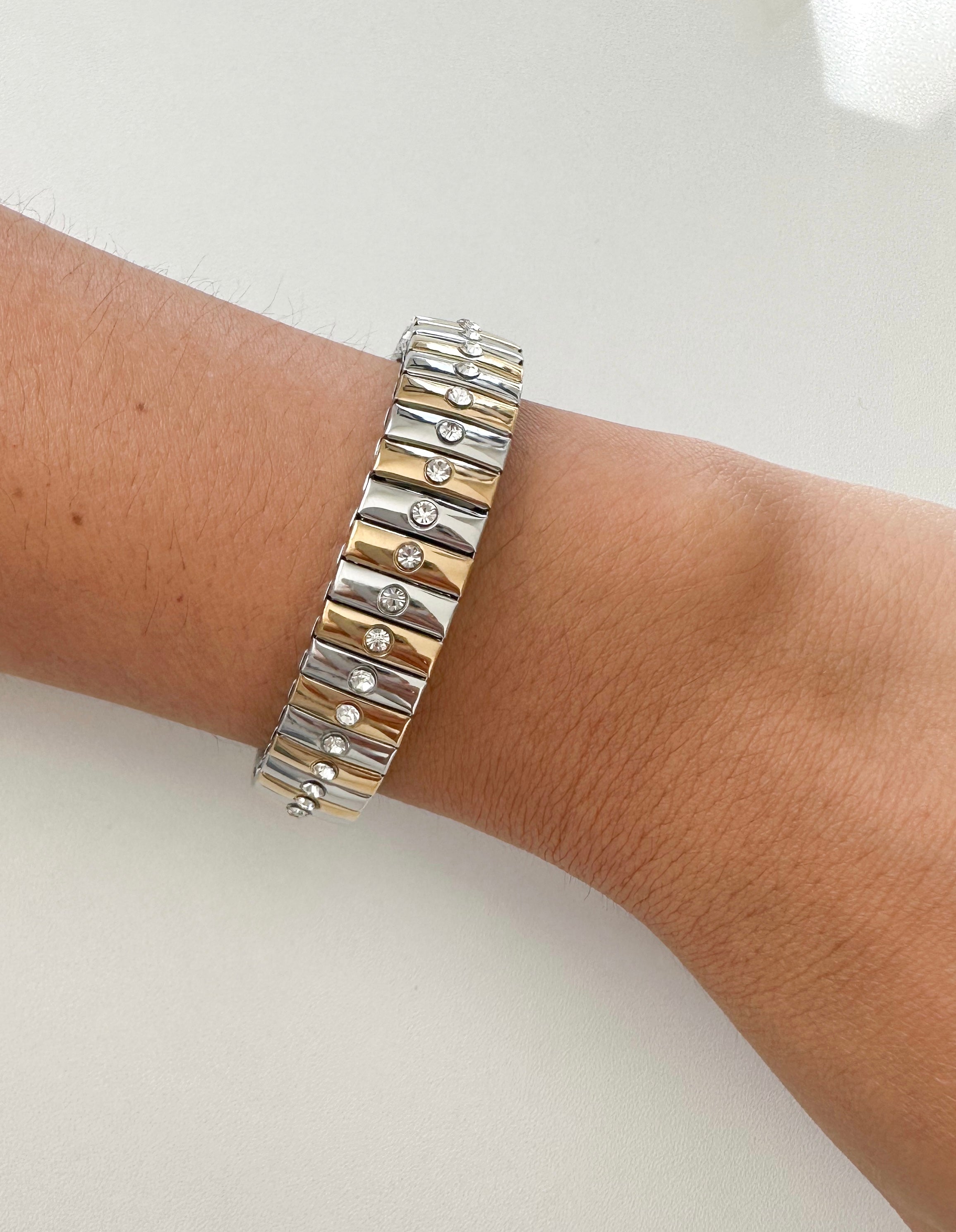 Pulsera Elástica Doble Tono