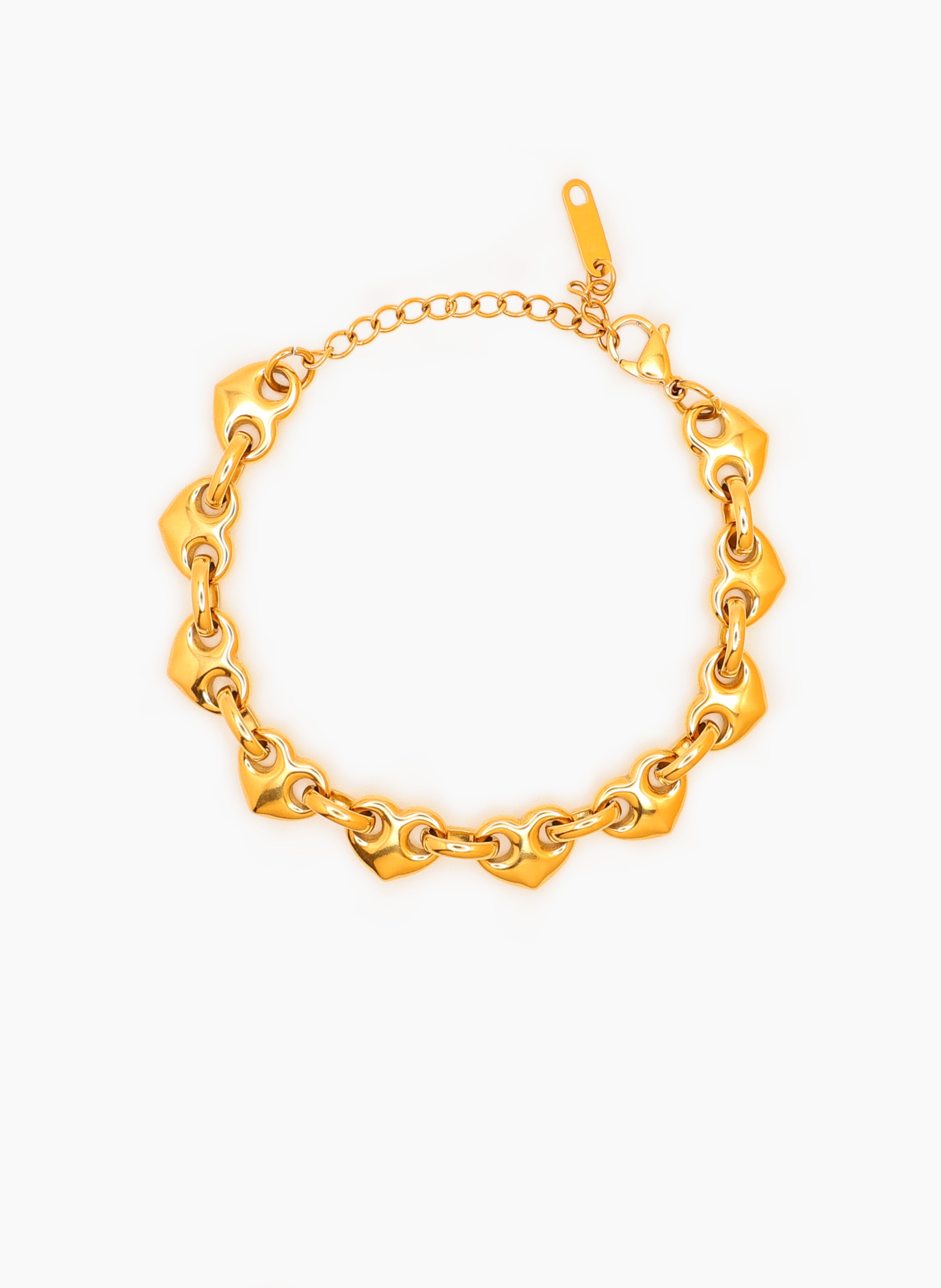 Pulsera Corazones Dorados