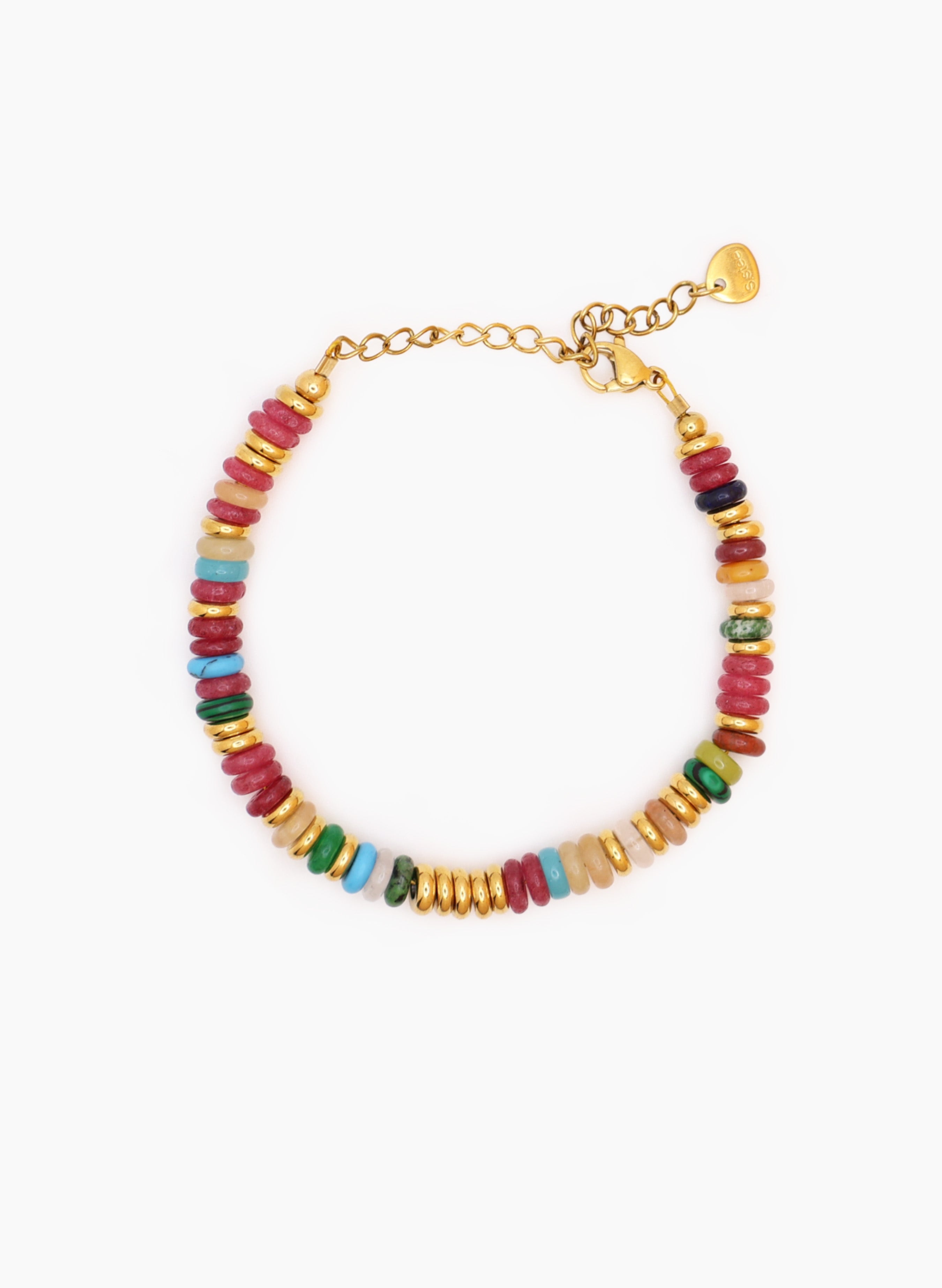 Pulsera Piedras Naturales Rojiza