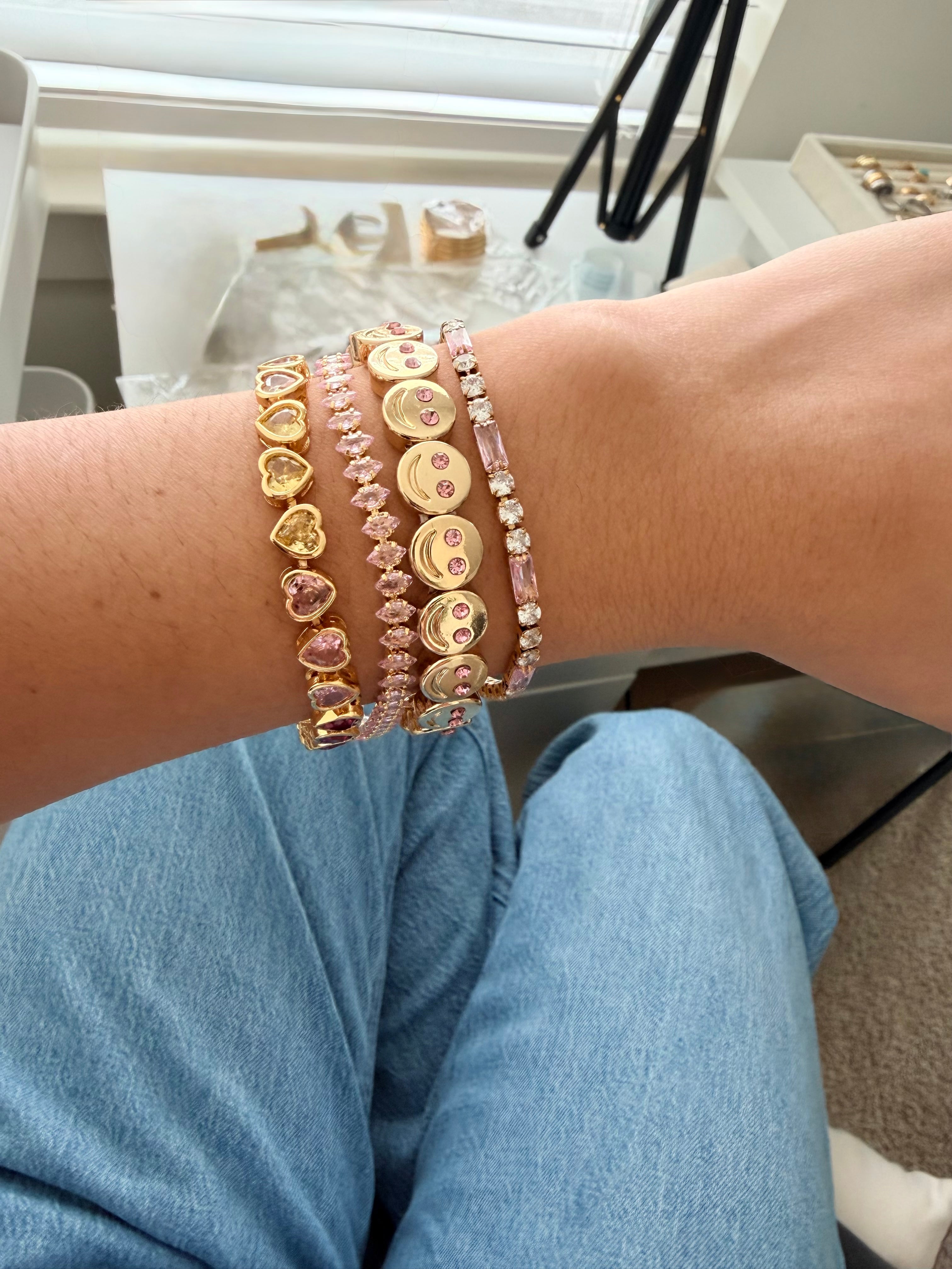 Pulsera Tennis Rosada