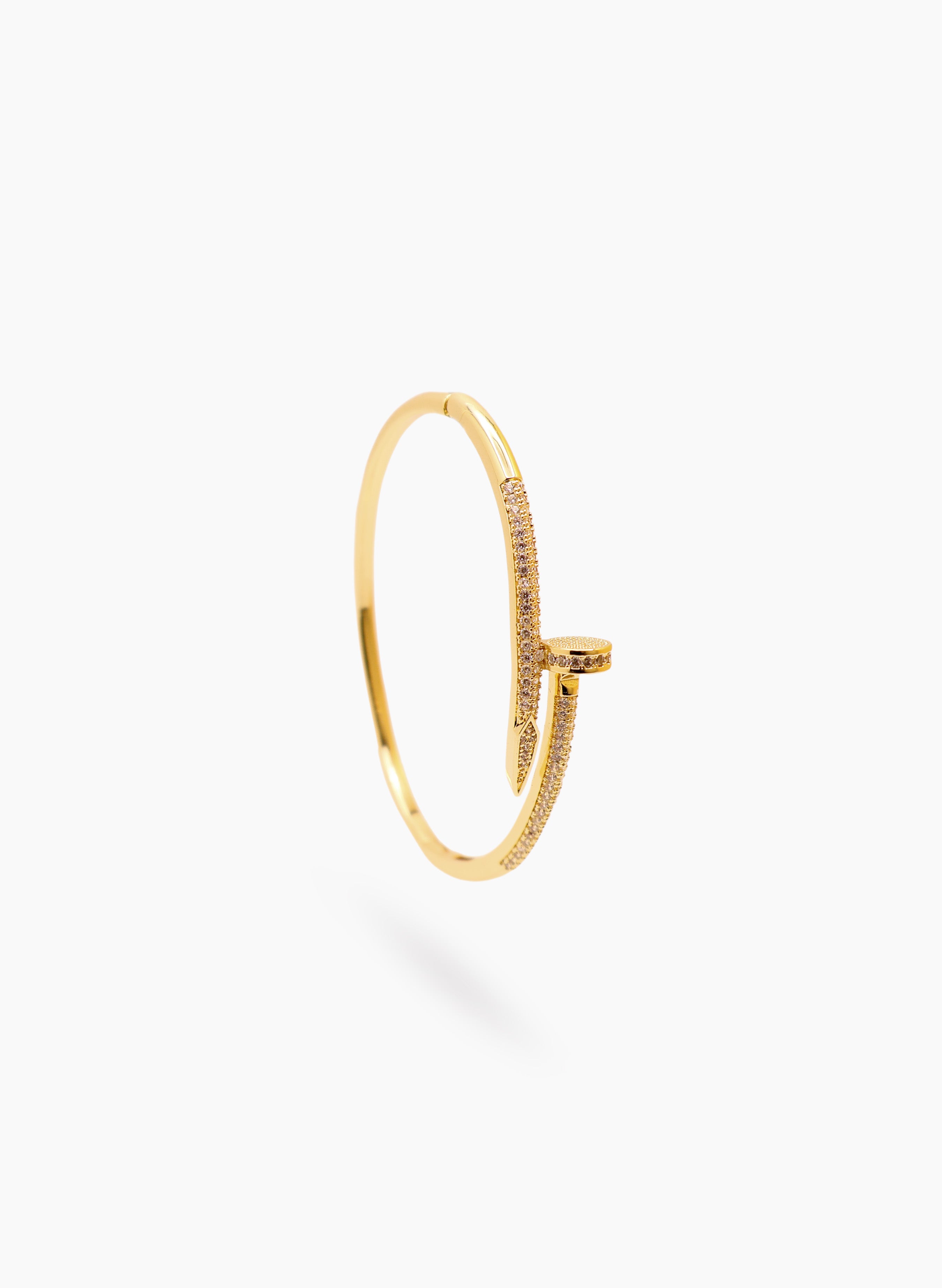 Pulsera clavo dorado