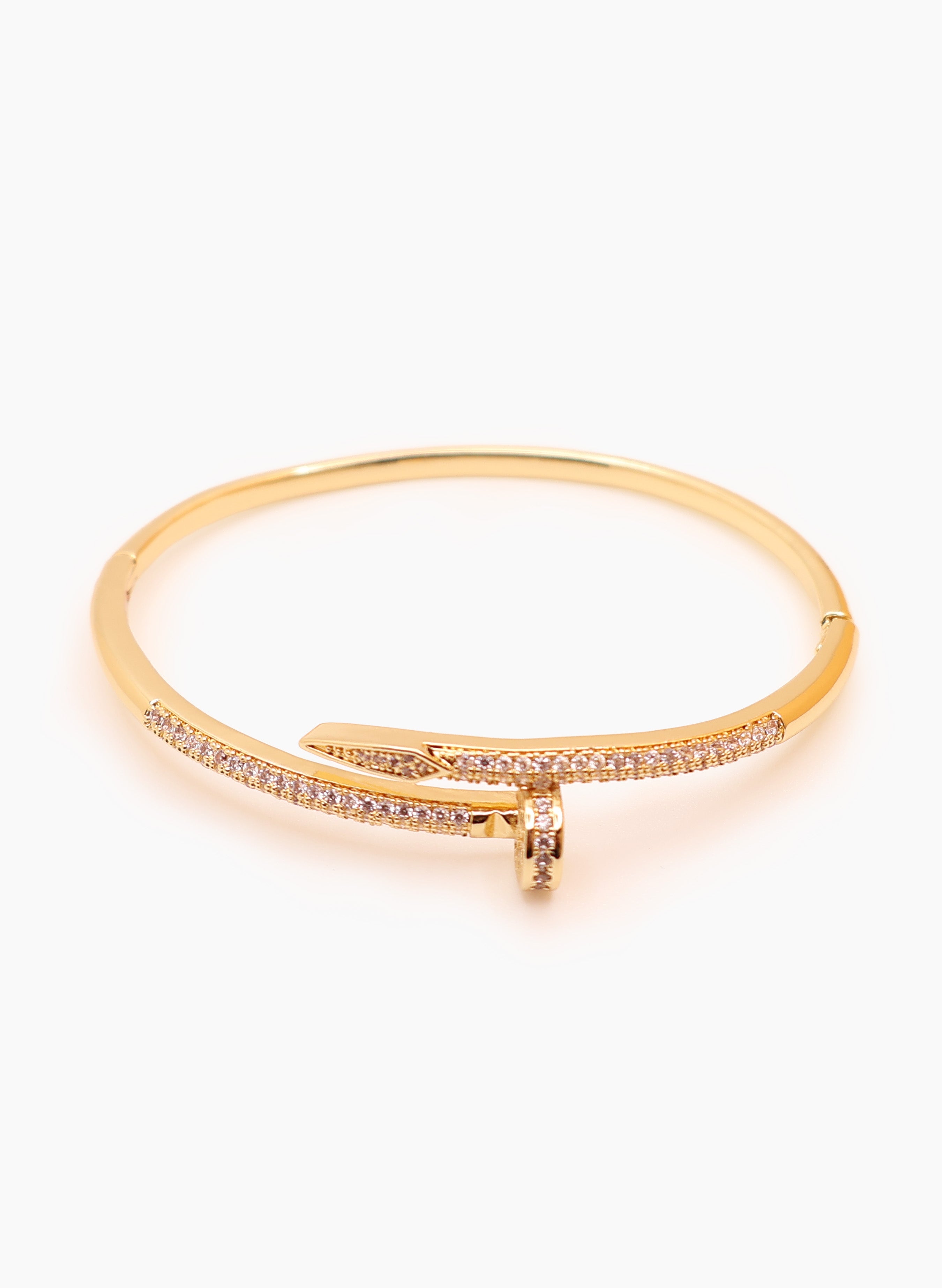 Pulsera clavo dorado